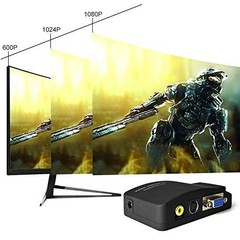 M MAKETHEONE RCA to VGA Adapter, Composite AV S-Video Input black