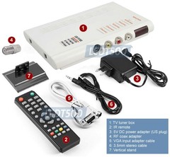 All-In-1 RF Coax RCA AV S-Video VGA To 1920×1200 VGA Scaler Switch