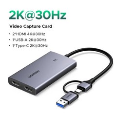 UGREEN 4K HDMI Video Capture Card USB Type-C for PC Camera Streaming