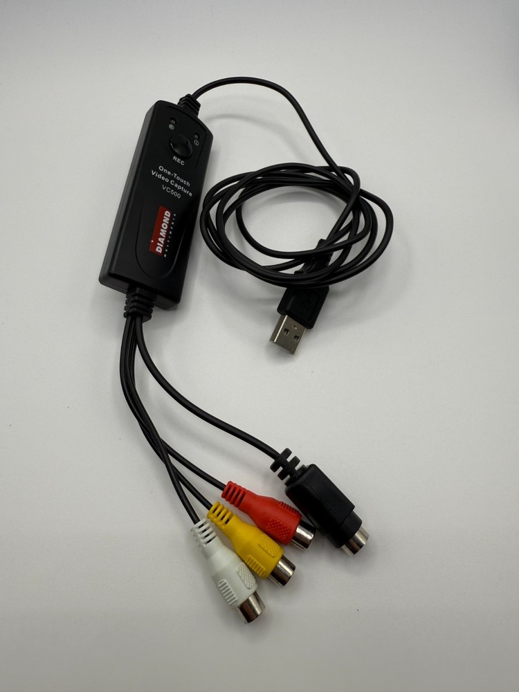Diamond Multimedia VC500 One-Touch Video Capture Device – USB VHS to Digital Con