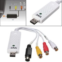 USB 2.0 Video Audio Capture Card Adapter VHS DVR DVD Converter to Windows PC