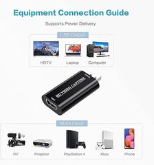 Compact 4K HDMI Capture Card – High-Quality USB Adapter for Gaming & Teaching