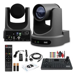 PTZOptics Move SE PTZ Camera with 30x Optical Zoom (PT30X-SE-GY-G3) + SuperJoy