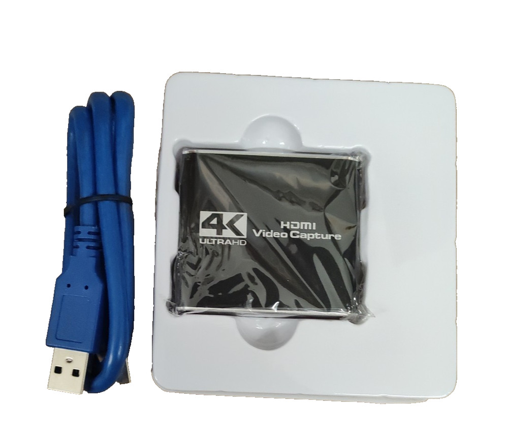 4K HDMI Capture Card for Streaming, Full HD 1080P 60FPS USB Cam Link Black