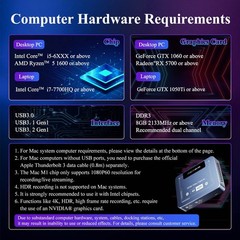 ACASIS 4K HDR HDMI Video Capture Card 5Gbps USB Type-C for Gaming & Recording