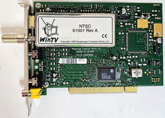 Hauppauge WinTV NTSC 61001 Rev A PC TV Tuner Card Windows RF RCA Composite Video