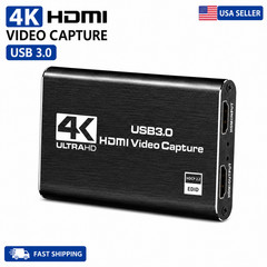 4K HDMI Video Capture Card USB 3.0 1080P 60FPS Recorder for PS5 Switch PC OBS