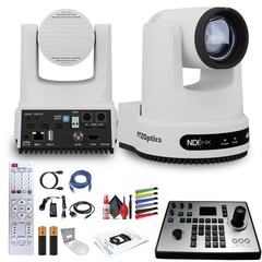 PTZOptics Move 4K PTZ Camera with 20x Zoom (White) (PT20X-4K-WH-G3) + PT-JOY-G4