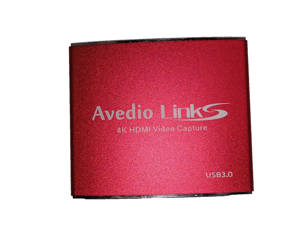 FREE SHIPPING!!! Avedio Links External Video Capture Card Red all cables, New!