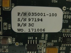 Foresight Imaging Accustream Express Board P/N 750430 Rev C 035001 SN: 97194