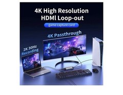 USB 3.0 Capture Card with Microphone 4K60HZ For Cameras / PS5/Switch2 / Xbox/PC