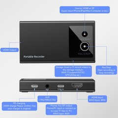 4K60 HDMI Capture Card – Records 1080p 60FPS, Portable Standalone Video Recor…