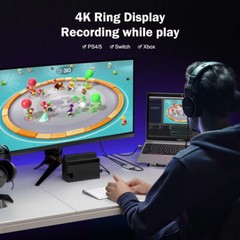 4K Video Capture Card HDMI Input Output 4k 30Hz Game Recording for PS4/5