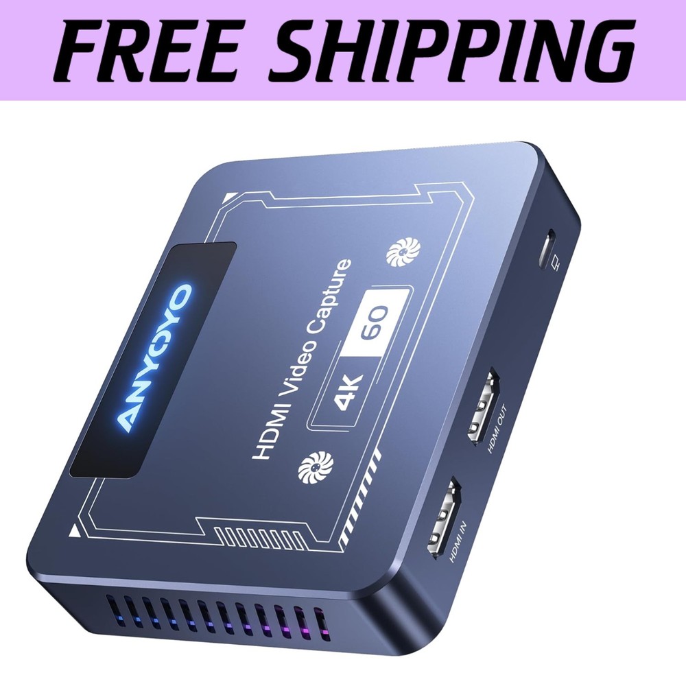 Ultra-Low Latency 4K HDMI Capture Card – Perfect for Live Game Broadcasting