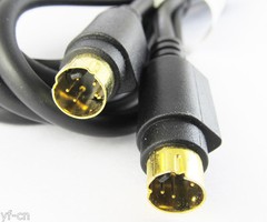 4pcs 10ft S-Video Cable Mini Din 4 Pin Male to Male Dual Male For DVD HDTV Gold