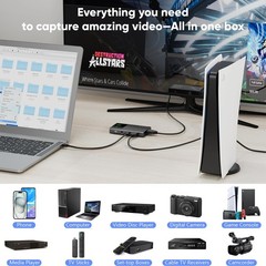 4K60 HDMI Capture Card – Records 1080p 60FPS, Portable Standalone Video Recor…