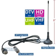 Mini Aerial TV Antenna For USB TV Tuner Portable TV – 5 dB Gain Built In