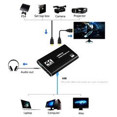New 4K Audio Video Capture Card For USB 3.0 Video Capture Device Full HD116Ih