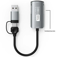 HU-08A 1080P 60Hz HD Capture Adapter HDMI to USB 3.0 / Type-C 2 in 1 Video Captu
