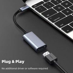 Video Capture Card, USB3.0 HDMI to USB C Capture Card, 4K 1080P 60FPS