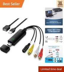 Compact USB Video Capture Card – High-Quality RCA to USB Converter