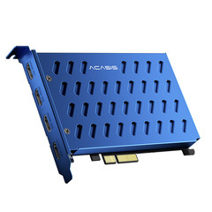 Acasis 4 HDMI PCIe Capture Card 1080P 60FPS with Built-in Fan Video Recorder