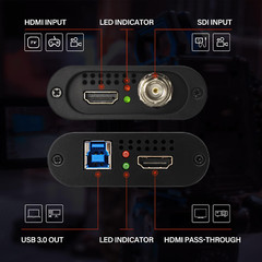 HDMI to USB 3.0 Dongle HD 1080P Live Streaming Broadcast Video Game Capture Card