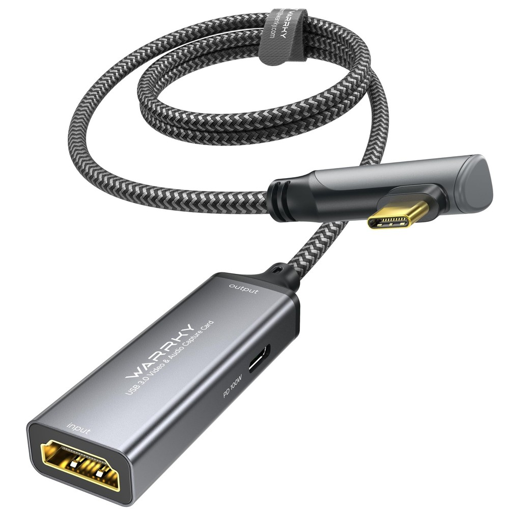 Video Capture Card with 100W Power Delivery & Right-Angle USB-C | 1080P 60Hz …