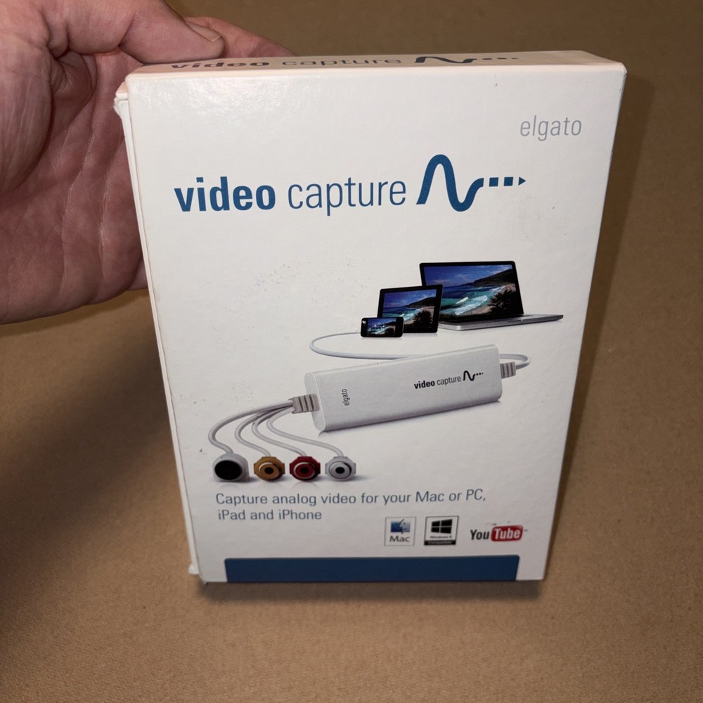 Elgato Video Capture Analog to Digital USB Converter VHS to DVD Mac & PC TESTED