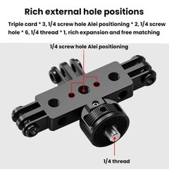 Aluminum Alloy 3 Station Live Streaming Stand Action Camera Multi Functional Exp