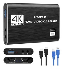 Rybozen V316B-FR 4K Ultra HD USB 3.0 HDMI Video Capture Card, 4 Ports