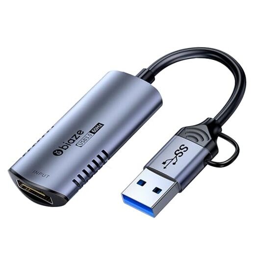 4K 60Hz HDMI Video Capture Card, HDMI to USB/USB C Capture 4K60HZ high brush