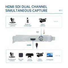 HDMI Video Capture Card,Video Capture Borad SDI Dual Channel Capture HD 1080P60
