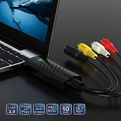 Capture Card, USB Video Capture Card Device, Audio Video Converter Grabber