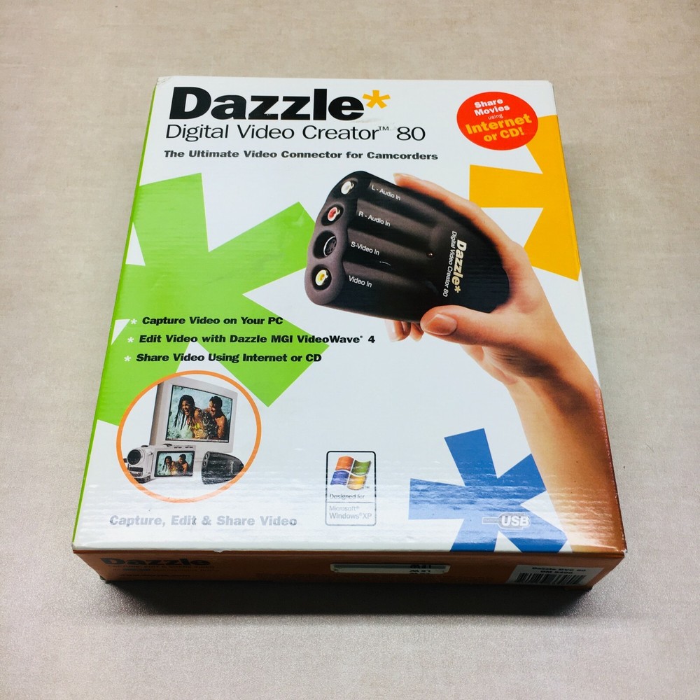 DAZZLE Digital Video Creator 80 DVC-80 for Camcorders w/Software for WINDOWS PC