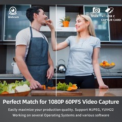 4K HDMI to USB Capture Card, 1080P 60FPS Video Capture for Streaming & Gaming