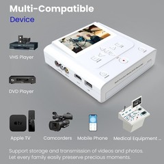 Clariviews VHS to DVD Recorder VCR Converter Photos Videos USB Memory Card TV