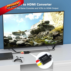 RCA to HDMI Converter, AV 1080P Composite CVBS Black