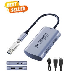 4K@60FPS Capture Card for Streaming, 2K@144FPS USB 3.0 HDMI to USBC Camera Vi…