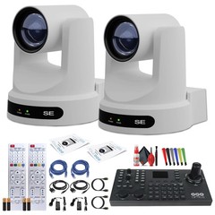 2 x PTZOptics Move SE PTZ Camera with 30x Optical Zoom (White) (PT30X-SE-WH-G3)