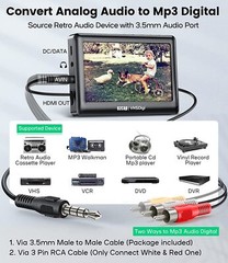 HD Video Capture Box USB 2.0 Video to Digital Converter with 4.3″ Screen C7E4