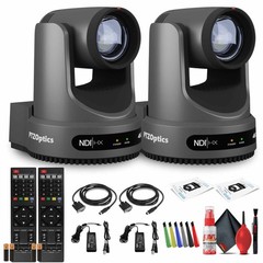 2 x PTZOptics Move 4K PTZ Camera with 20x Zoom (Gray) (PT20X-4K-GY-G3)