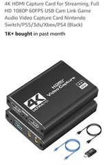 4K HDMI Full HD 1080P 60FPS USB Cam Link Game Audio Streaming Video Capture Card