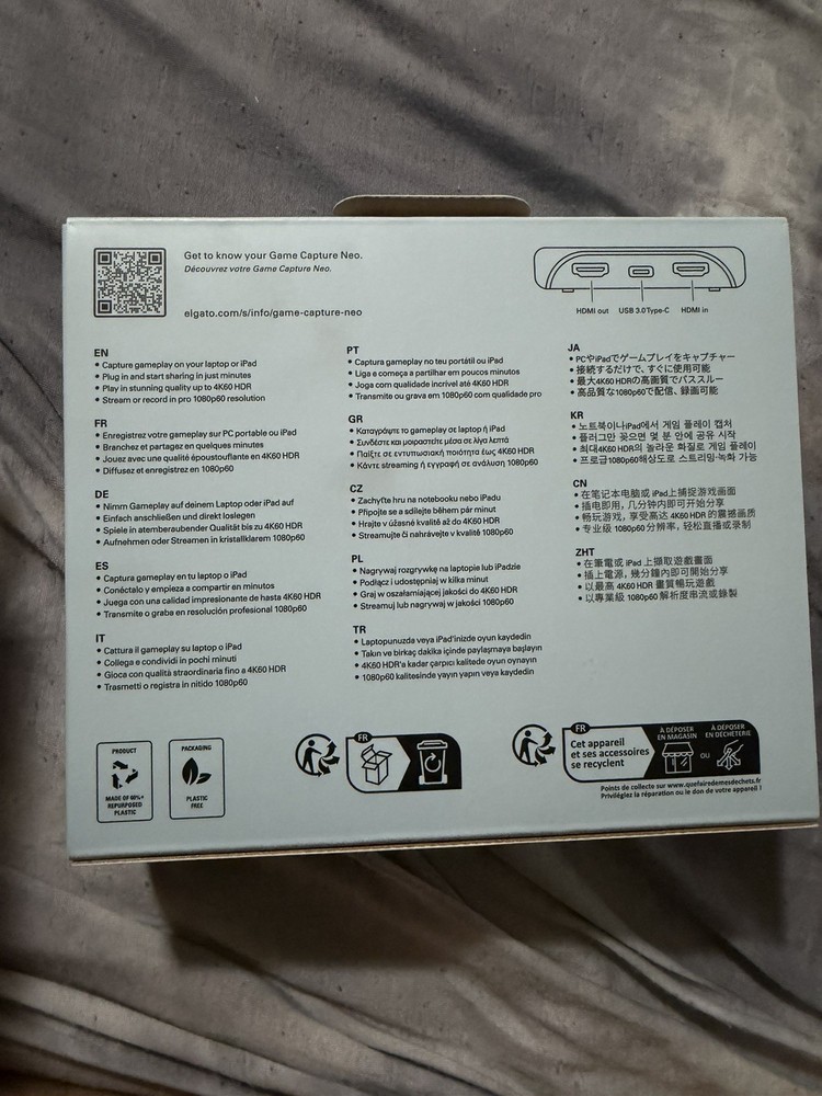 Elgato Game Capture Neo: Game Capture Card (10GBV9901) – Brand New – SEALED!