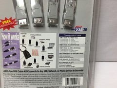 Emerge Universal 10’ Cable Kit For Usb 2.0, Network & Phone Computer NEW!