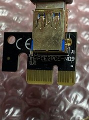 Lot of 5 PCI Express Riser PCE2PCE-N09 Express x2 USB 3.0 Adapter w/ USB Cable