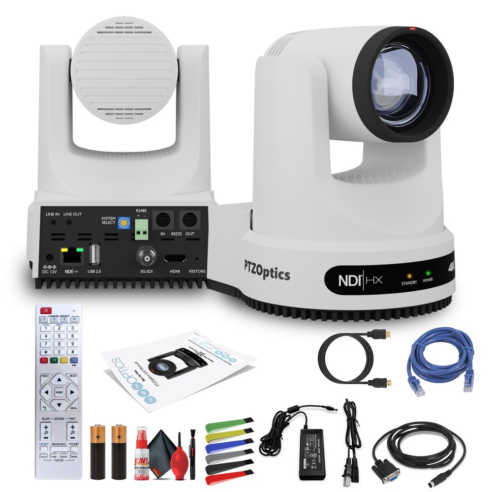 PTZOptics Move 4K PTZ Camera with 20x Zoom (White) (PT20X-4K-WH-G3)