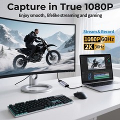 Video Capture Card, USB 3.0 HDMI to USB C Audio Capture Card, 4K 1080p60fps C…