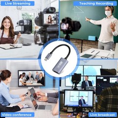 Video Capture Card, USB 3.0 HDMI to USB C Audio Capture Card, 4K 1080p60fps C…