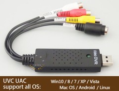 USB 2.0 UVC Analog AV S-video Video Capture Grabber For Windows Mac Linux Win10
